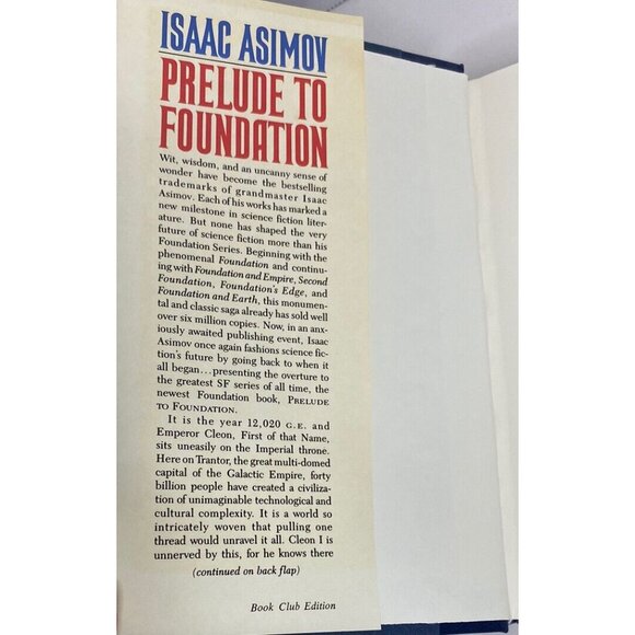 Isaac Asimov - Prelude to Foundation - Doubleday 1988 First Edition Hardcover DJ - Picture 6 of 8